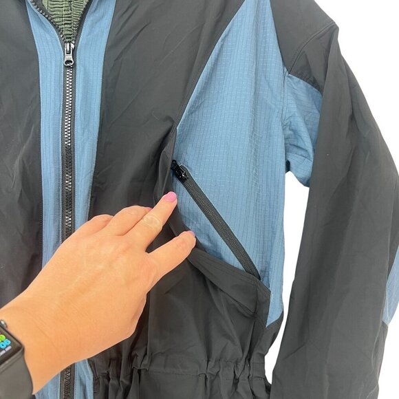 Ariat Rebar Black/Blue/Green Zip Up Windbreaker Vented Size M - Picture 7 of 15